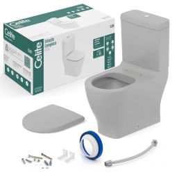 Kit de bacia com caixa acoplada e itens de instalação Slim